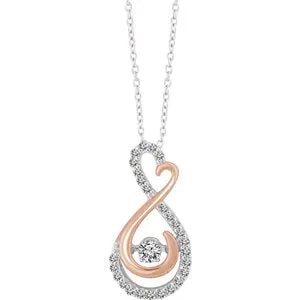 14K White & Rose 1/6 CTW Mystara Diamonds® 18" Necklace